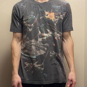 Star Wars Space Battle Men's Black T-Shirt